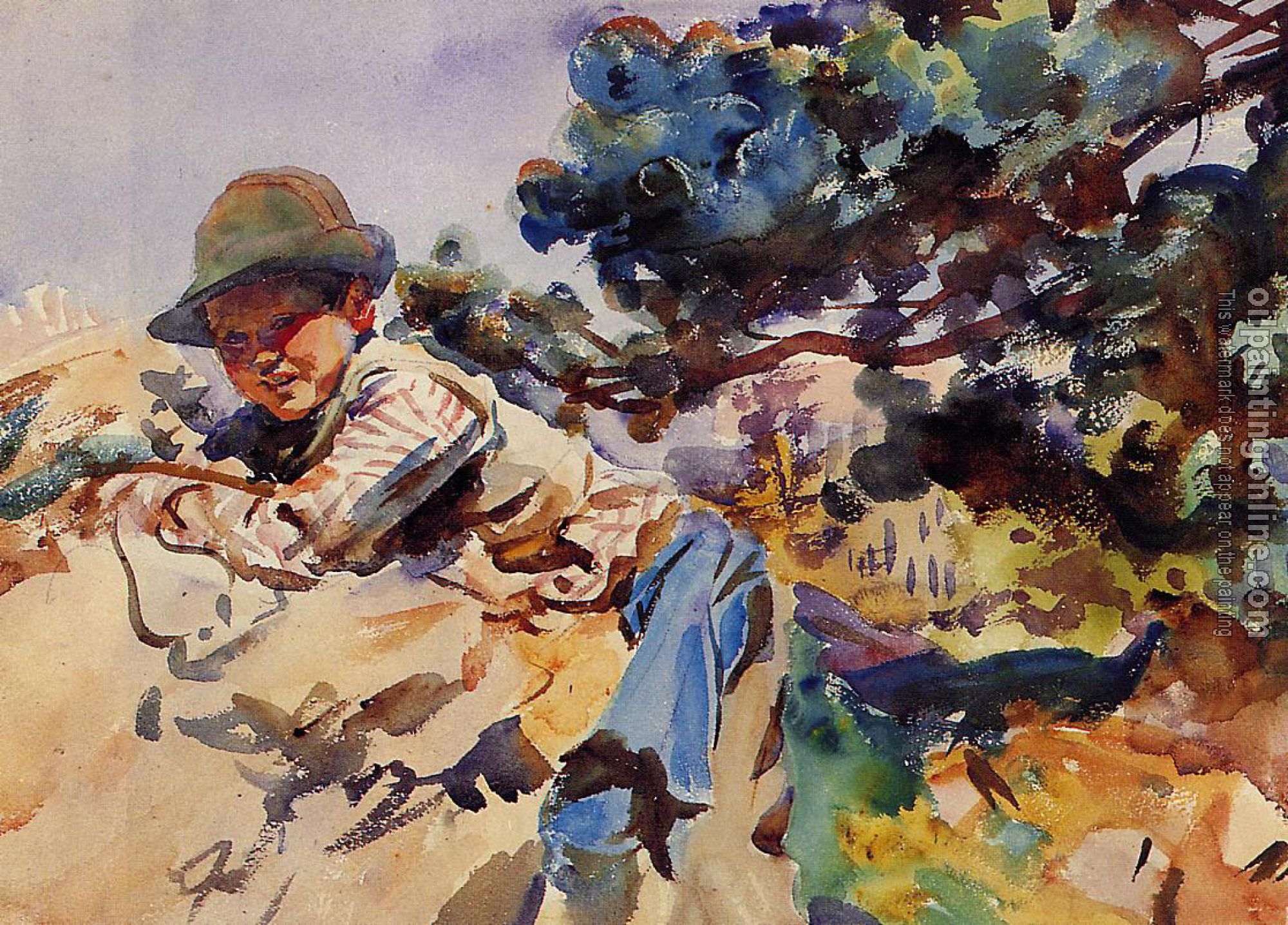 Sargent, John Singer - Boy on a Rock